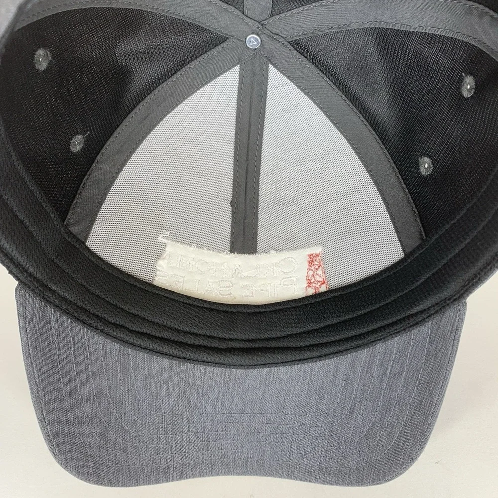 Oklahoma Pipe Sales Hat Gray OSFM Adjustable Strap Fahrenheit Baseball Cap